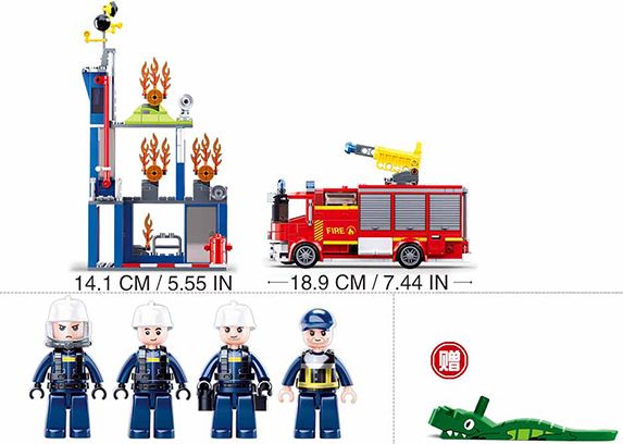 Sluban Hasiči M38-B0967 Velký požární vůz s dělem a pojízdným robotem - obrázek 3