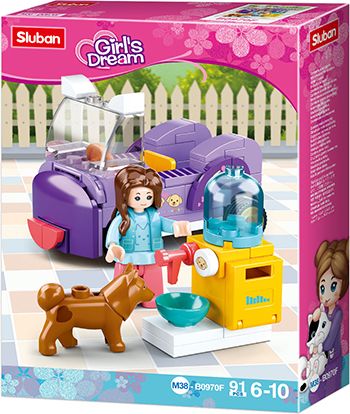 Sluban Girls Dream M38-B0970F Autíčko s krmítkem pro pejsky - obrázek 1