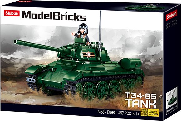 Sluban Model Bricks M38-B0982 Tank T34-85 - obrázek 1