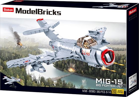 Sluban Model Bricks M38-B0983 Proudový stíhací letoun MiG-15 - obrázek 1