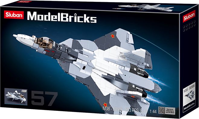 Sluban Model Bricks M38-B0986 Proudový stíhací letoun Su-57 2v1 - obrázek 1