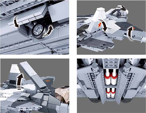 Sluban Model Bricks M38-B0986 Proudový stíhací letoun Su-57 2v1 - obrázek 5