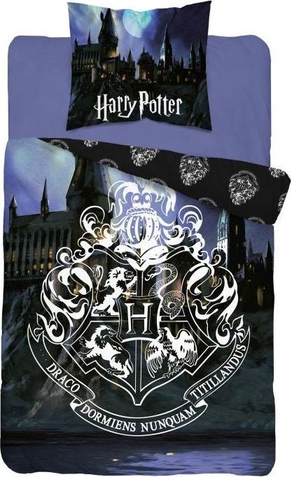 DETEXPOL Povlečení Harry Potter Hrad  Bavlna, 140/200, 70/80 cm - obrázek 1