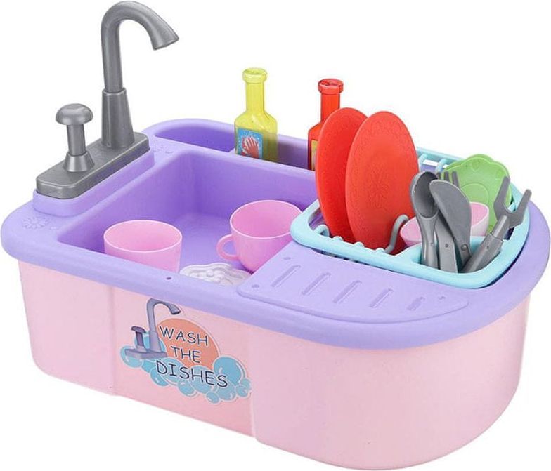 Timeless Tools Dětský dřez na mytí nádobí ve více barvách-růžový - obrázek 1
