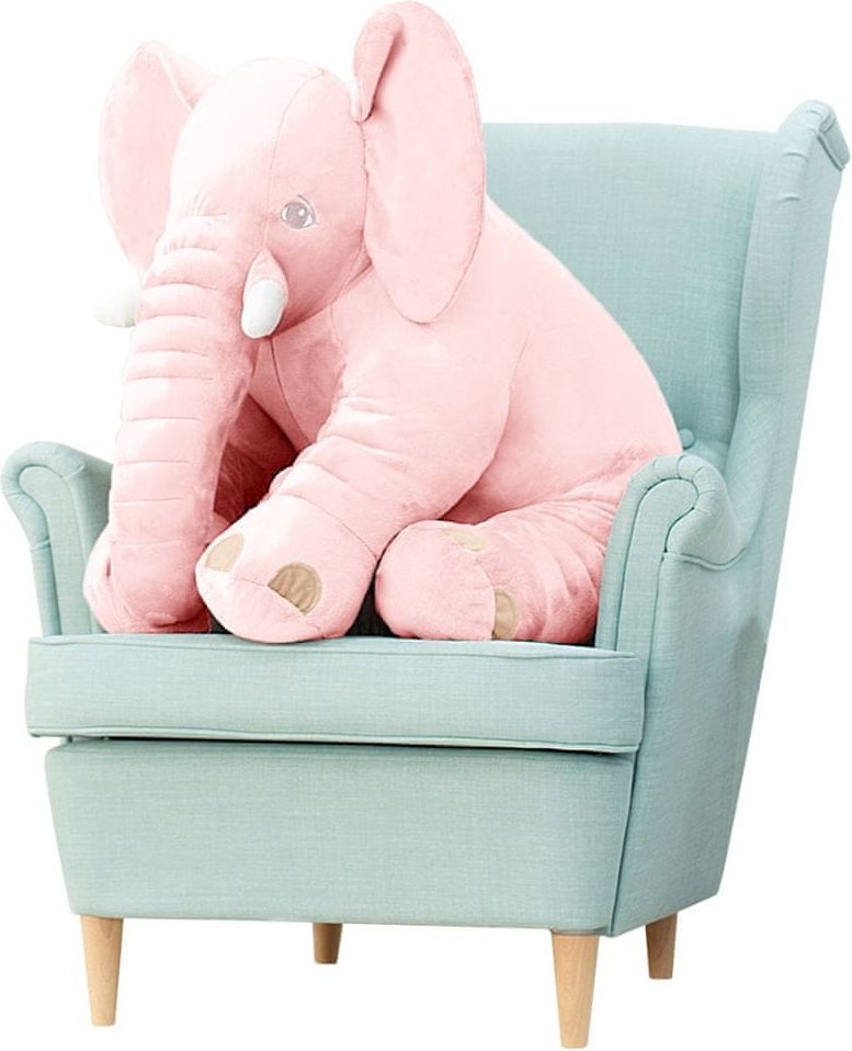 Aga4Kids Plyšový slon 85 cm Růžový - obrázek 1