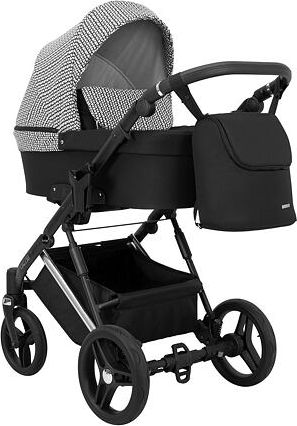 Kočárek Kunert Lazzio Premium dvojkombinace stříbrný rám černý + zigzag - obrázek 2