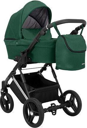 Kočárek Kunert Lazzio Premium dvojkombinace stříbrný rám zelený - obrázek 2