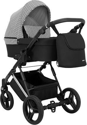 Kočárek Kunert Lazzio Premium trojkombinace stříbrný rám černý + zigzag - obrázek 2