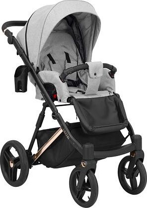 Kočárek Kunert Lazzio Premium dvojkombinace cooper rám šedý s květy - obrázek 3
