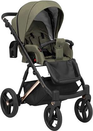 Kočárek Kunert Lazzio Premium trojkombinace cooper rám olivový s květy - obrázek 3