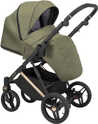 Kočárek Kunert Lazzio Premium trojkombinace cooper rám olivový s květy - obrázek 4