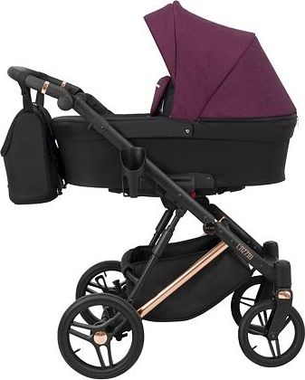 Kočárek Kunert Lazzio Premium trojkombinace cooper rám černý + bordó - obrázek 1