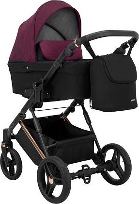Kočárek Kunert Lazzio Premium trojkombinace cooper rám černý + bordó - obrázek 2
