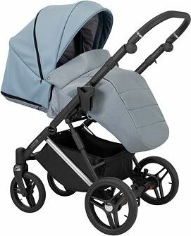 Kočárek Kunert Lazzio Eco Premium dvojkombinace stříbrný rám modrý - obrázek 4