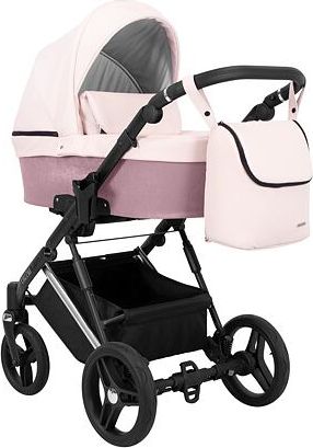 Kočárek Kunert Lazzio Eco Premium dvojkombinace stříbrný rám růžový - obrázek 2