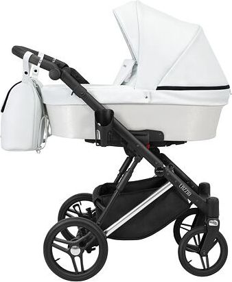 Kočárek Kunert Lazzio Eco Premium dvojkombinace stříbrný rám bílý - obrázek 1