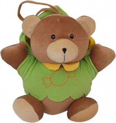 Dětská plyšová hračka s hracím strojkem Baby Mix medvídek zelený, Dle obrázku - obrázek 1