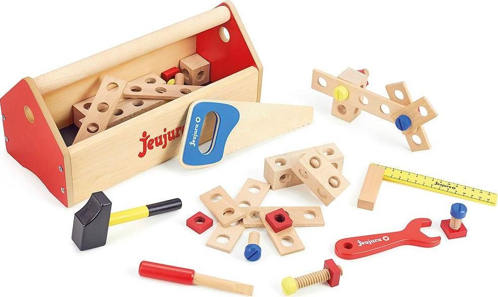 Jeujura Dřevěná sada nářadí v kufru - obrázek 4