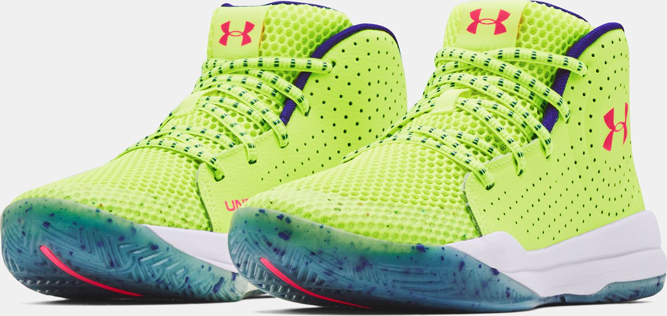 Boty Under Armour UA GS Jet Splash - žlutá - 38 - obrázek 3