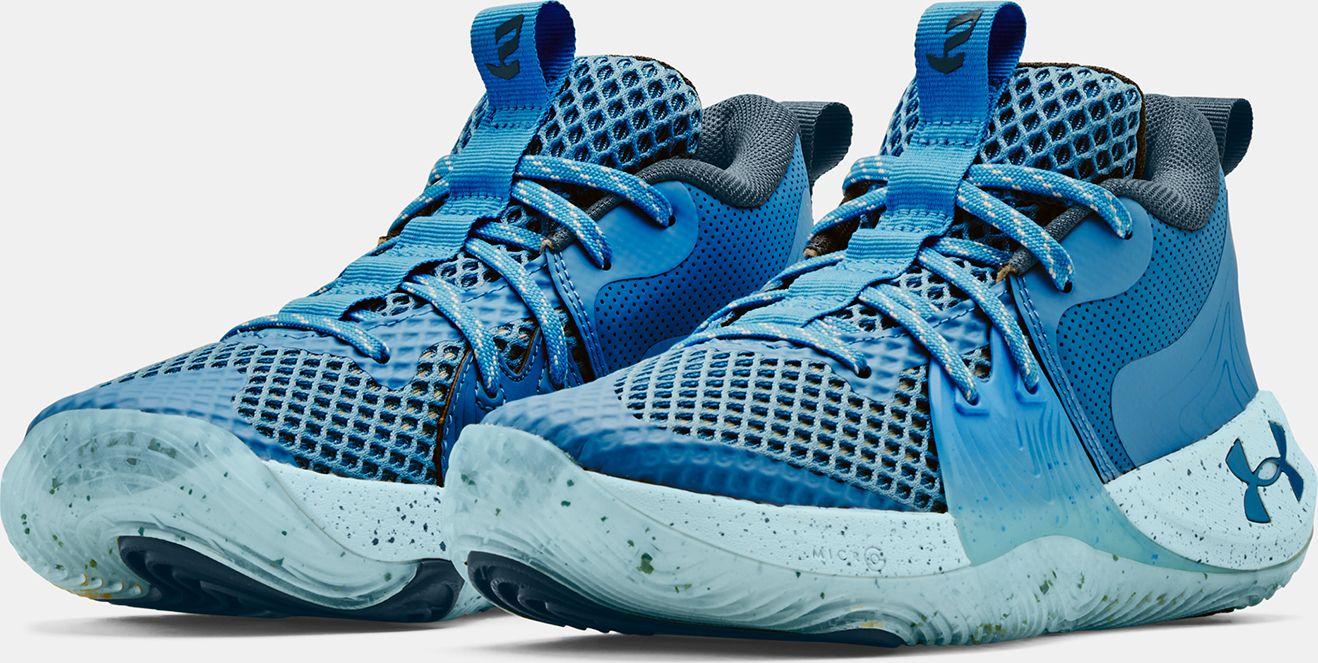 Under Armour Embiid 1 Basketball Tenisky dětské Modrá - 39 - obrázek 3