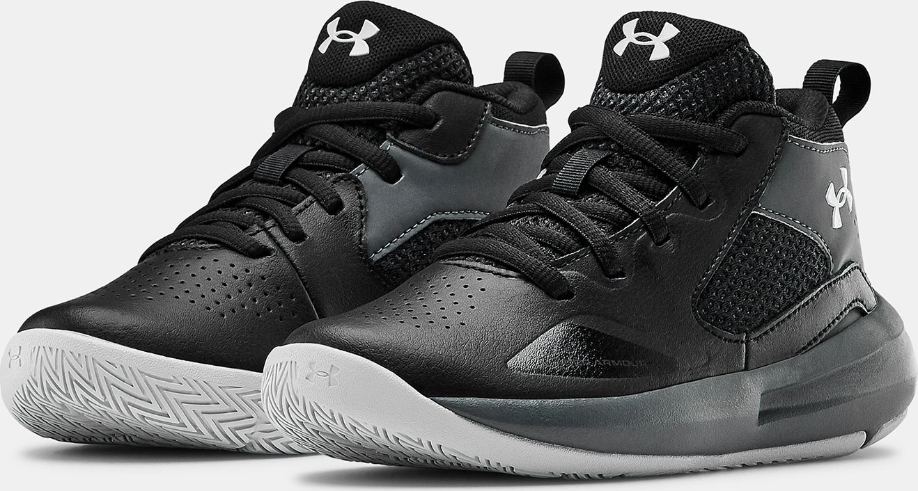 Under Armour Pre-School UA Lockdown 5 Basketball Tenisky dětské Černá - 33 1/2 - obrázek 3