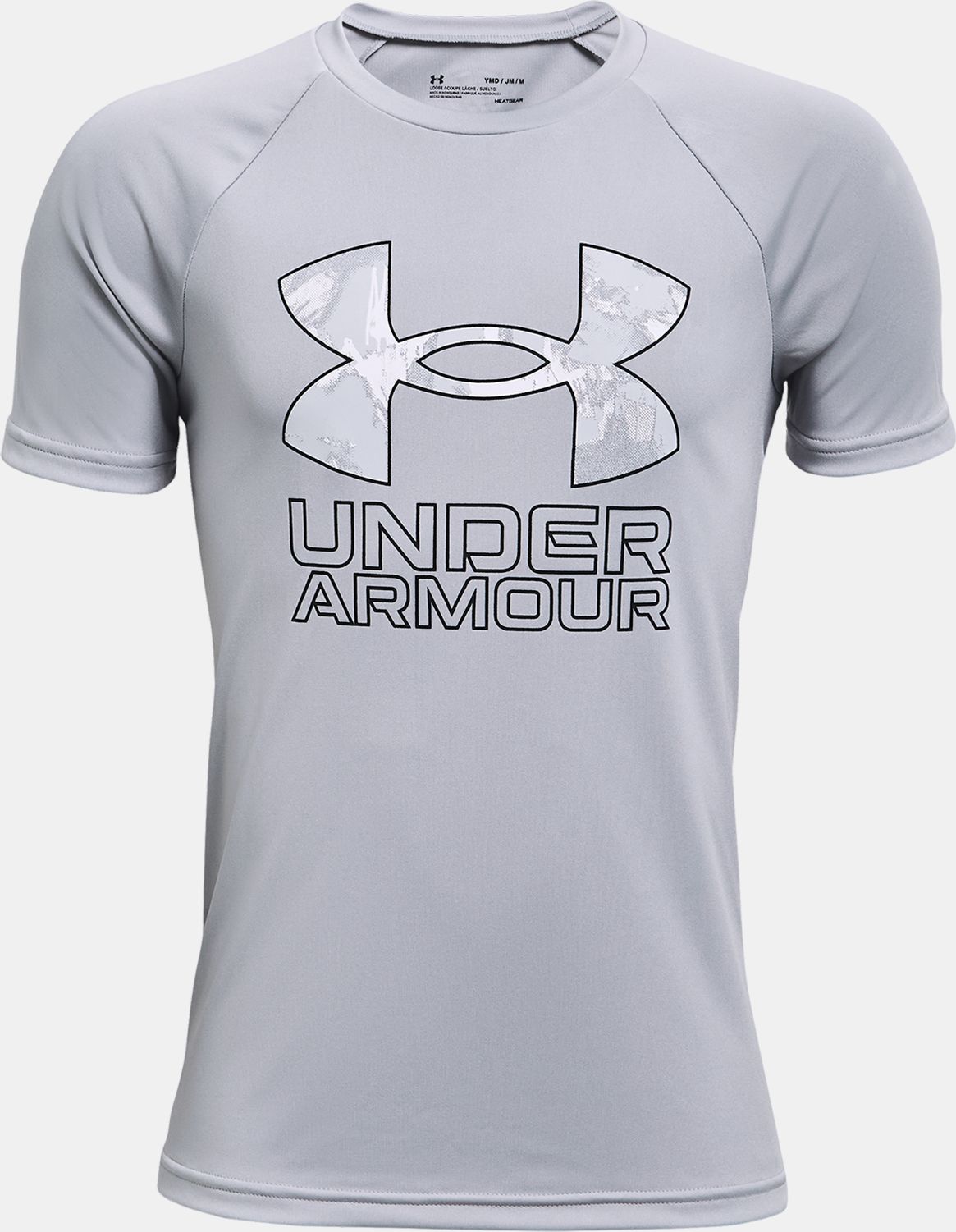 Tričko Under Armour Tech Hybrid Prt Fill SS-GRY - 176 - obrázek 1