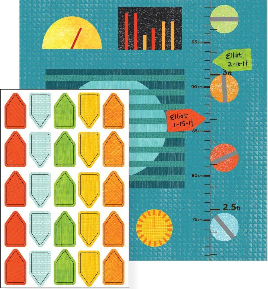 Petitcollage rostoucí metr modrý robot - obrázek 2