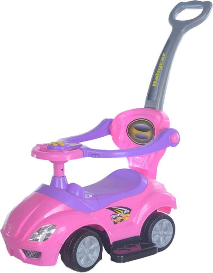 Dětské odrážedlo s vodící tyčí 3v1 Baby Mix Mega Car Varianta: růžová - obrázek 1