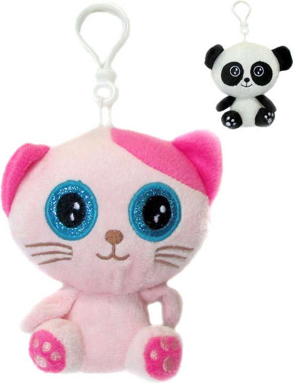 PLYŠ Zvířátko přívěšek 12cm kočička / panda 2 druhy *PLYŠOVÉ HRAČKY* - obrázek 2