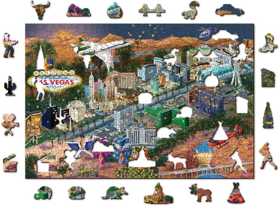Wooden city Dřevěné puzzle Vítejte v Las Vegas 2v1, 505 dílků EKO - obrázek 1