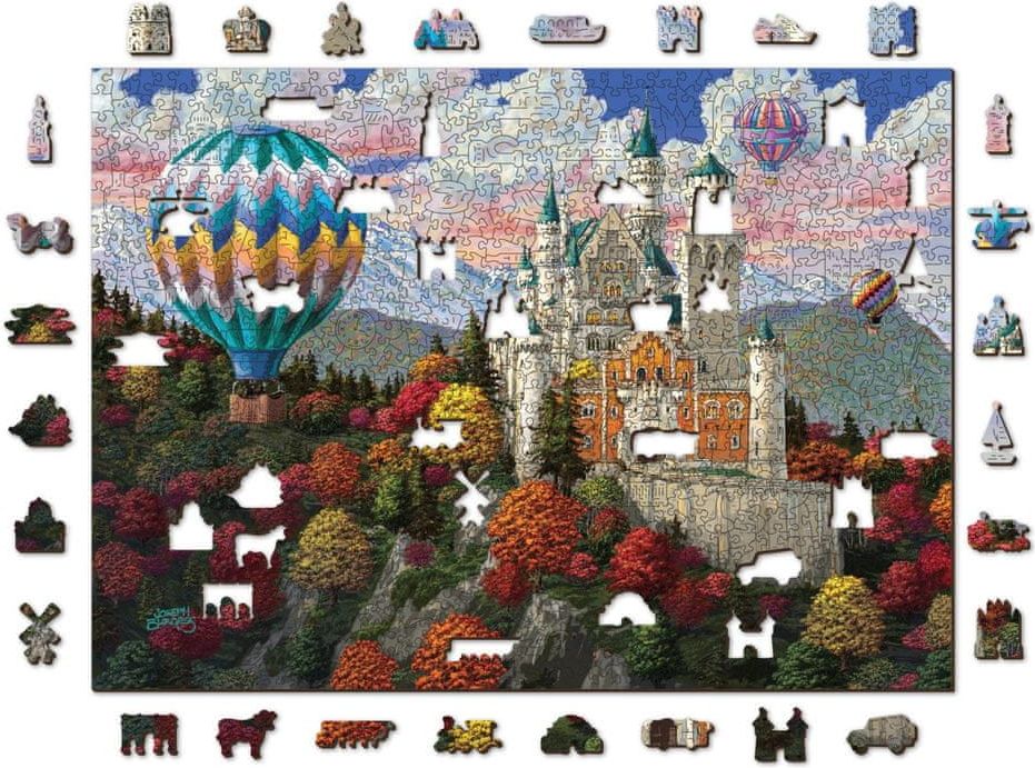 Wooden city Dřevěné puzzle Zámek Neuschwanstein 2v1, 1010 dílků EKO - obrázek 1