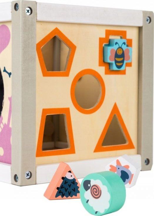 ECOTOYS Motorická kostka (pastelová) s labyrintem 5v1 - obrázek 2