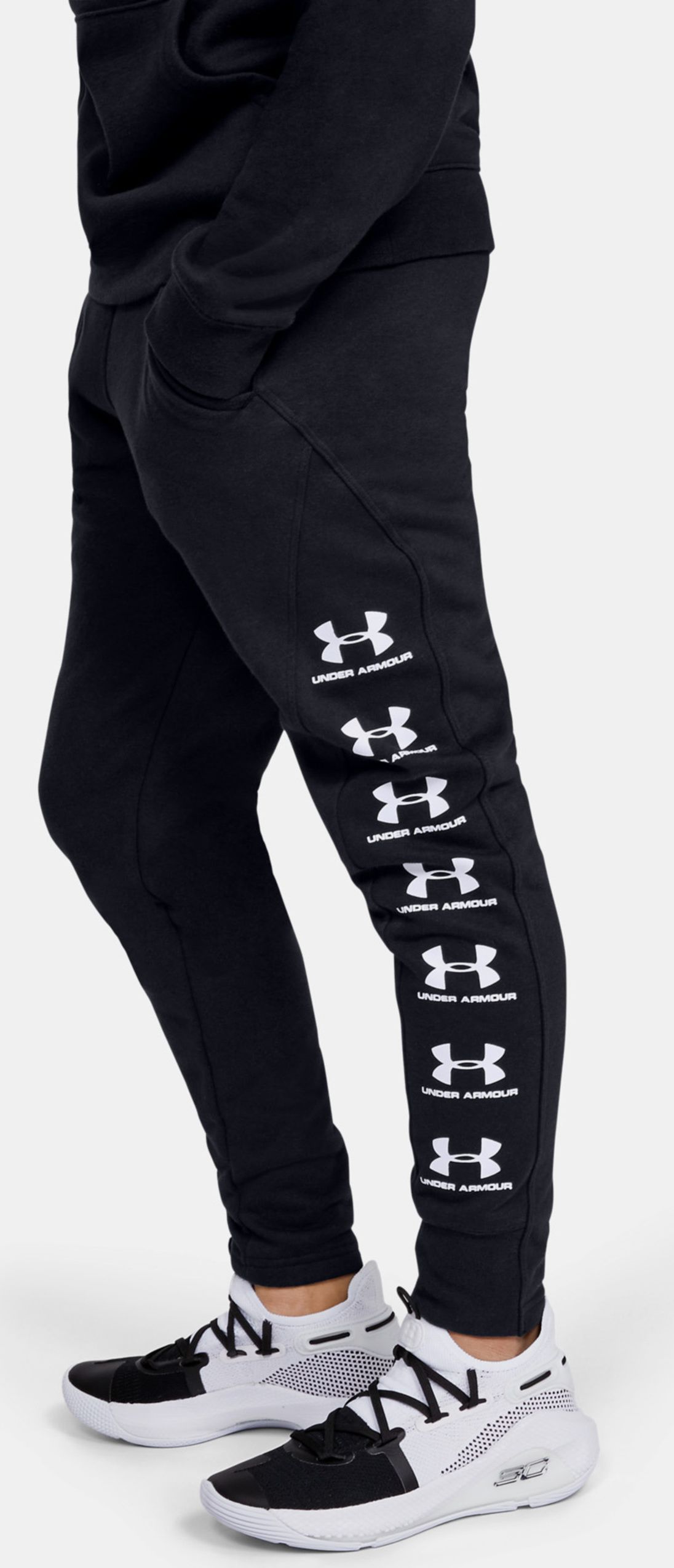 Černé klučičí tepláky Rival Under Armour - 128 - obrázek 3