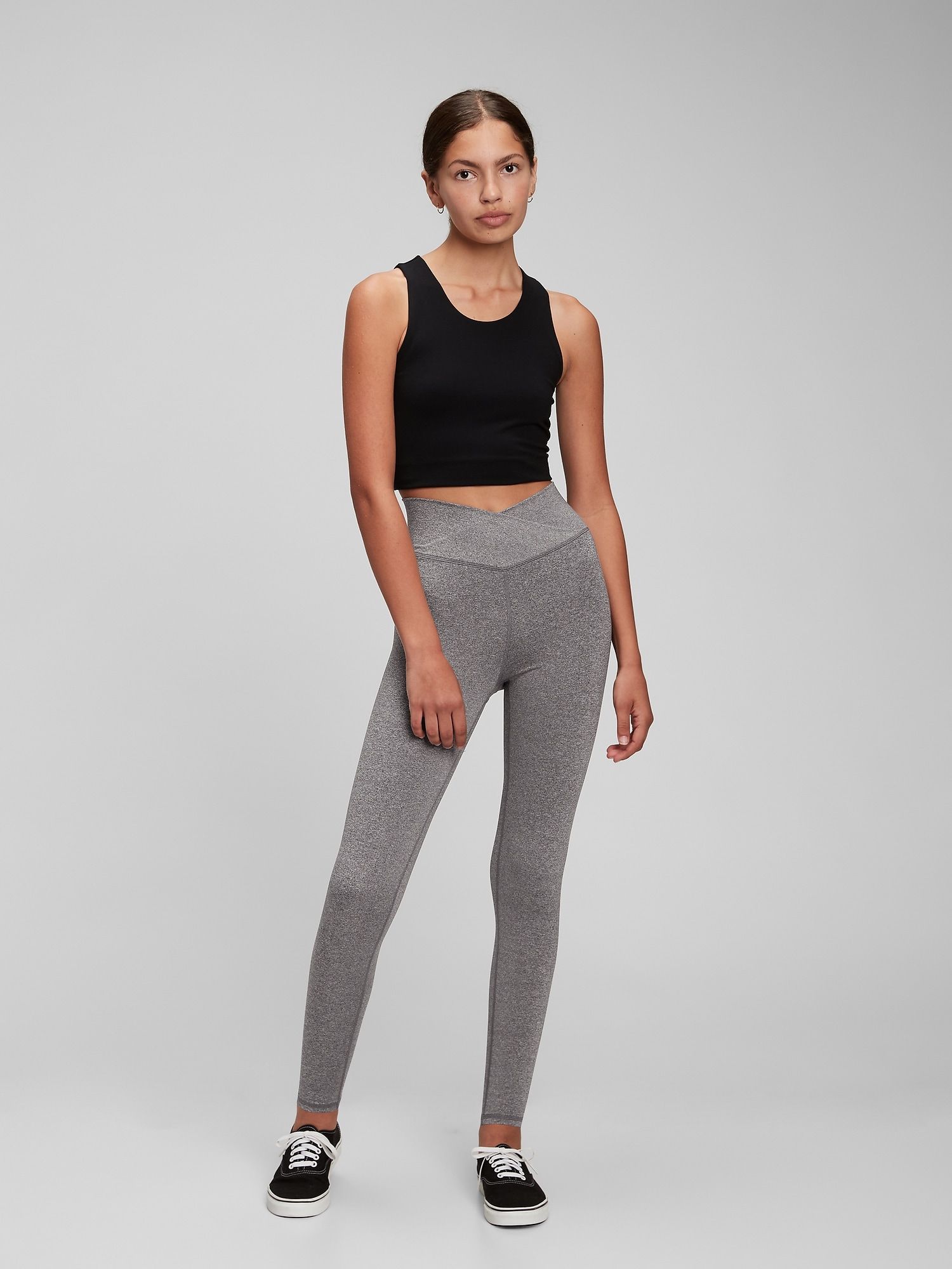 Šedé holčičí legíny teen Gap fit - 128 - obrázek 1