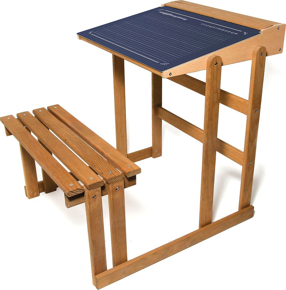 Vilac Dřevěná lavice s oboustrannou tabulkou - obrázek 1