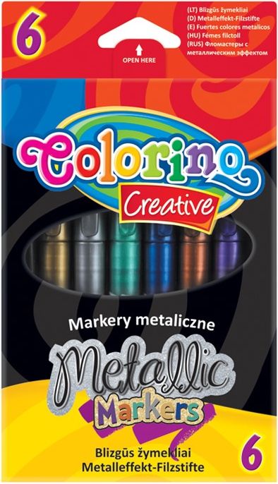 Colorino Popisovač metalický 6 barev - obrázek 1