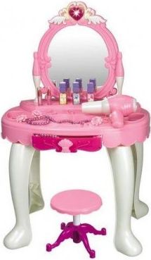 Dětský toaletní stolek se židličkou Baby Mix, Růžová - obrázek 1