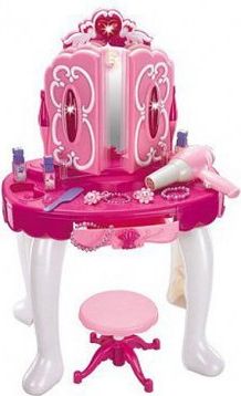 Dětský toaletní stolek se židličkou Baby Mix, Růžová - obrázek 1