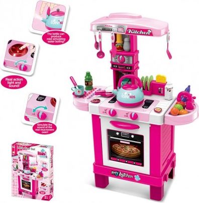 Dětská kuchyňka Baby Mix růžová, Růžová - obrázek 1