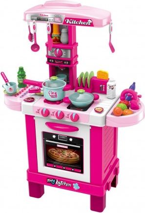 Dětská kuchyňka Baby Mix malý šéfkuchař růžová, Růžová - obrázek 1
