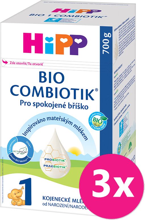 3x HiPP Výživa počáteční mléčná kojenecká 1 BIO Combiotik® 0+ - obrázek 1