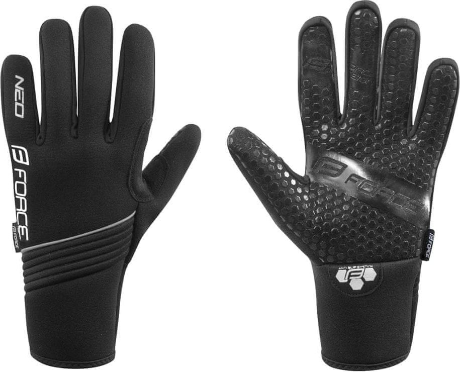 Force rukavice zimní neoprén NEO, černé S - obrázek 1