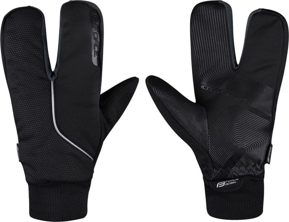 Force rukavice zimní F HOT RAK PRO 3 prsté, černé M - obrázek 1