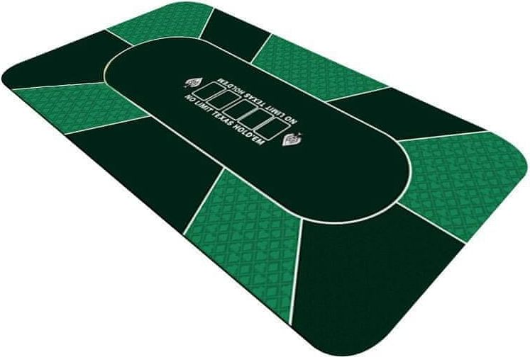 Atomia Pokerová podložka Las Vegas, pogumovaná, 180×90, zelená - obrázek 1