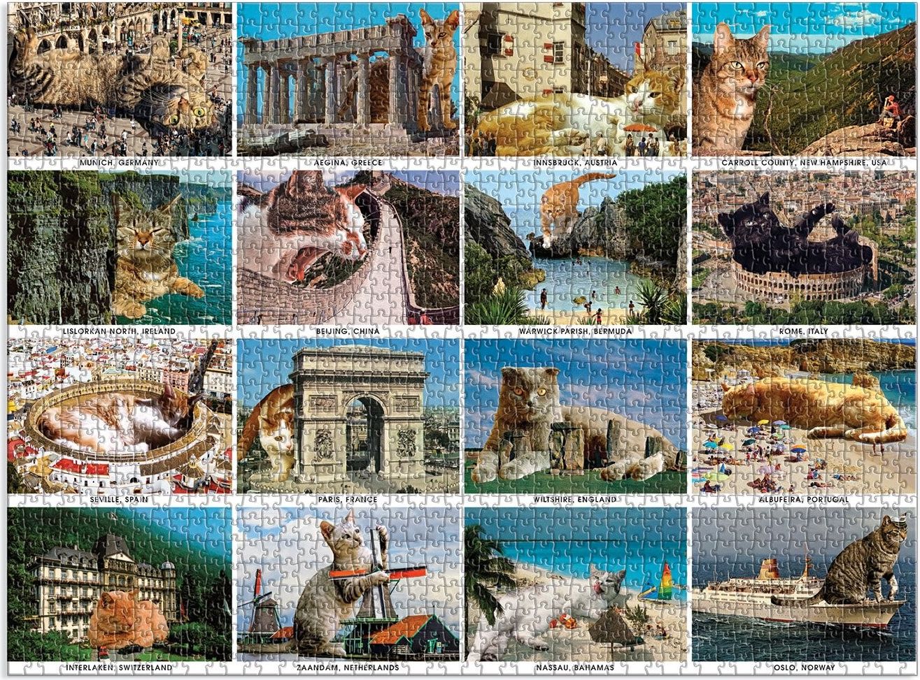 Galison Puzzle Kočky na prázdninách 1500 dílků - obrázek 2