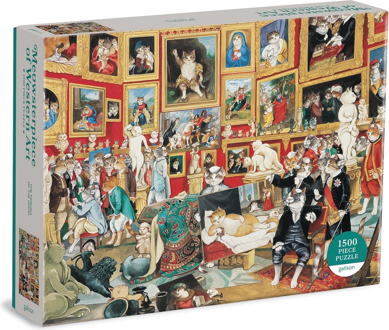 Galison Puzzle Tribuna Uffizi s kočkami 1500 dílků - obrázek 1