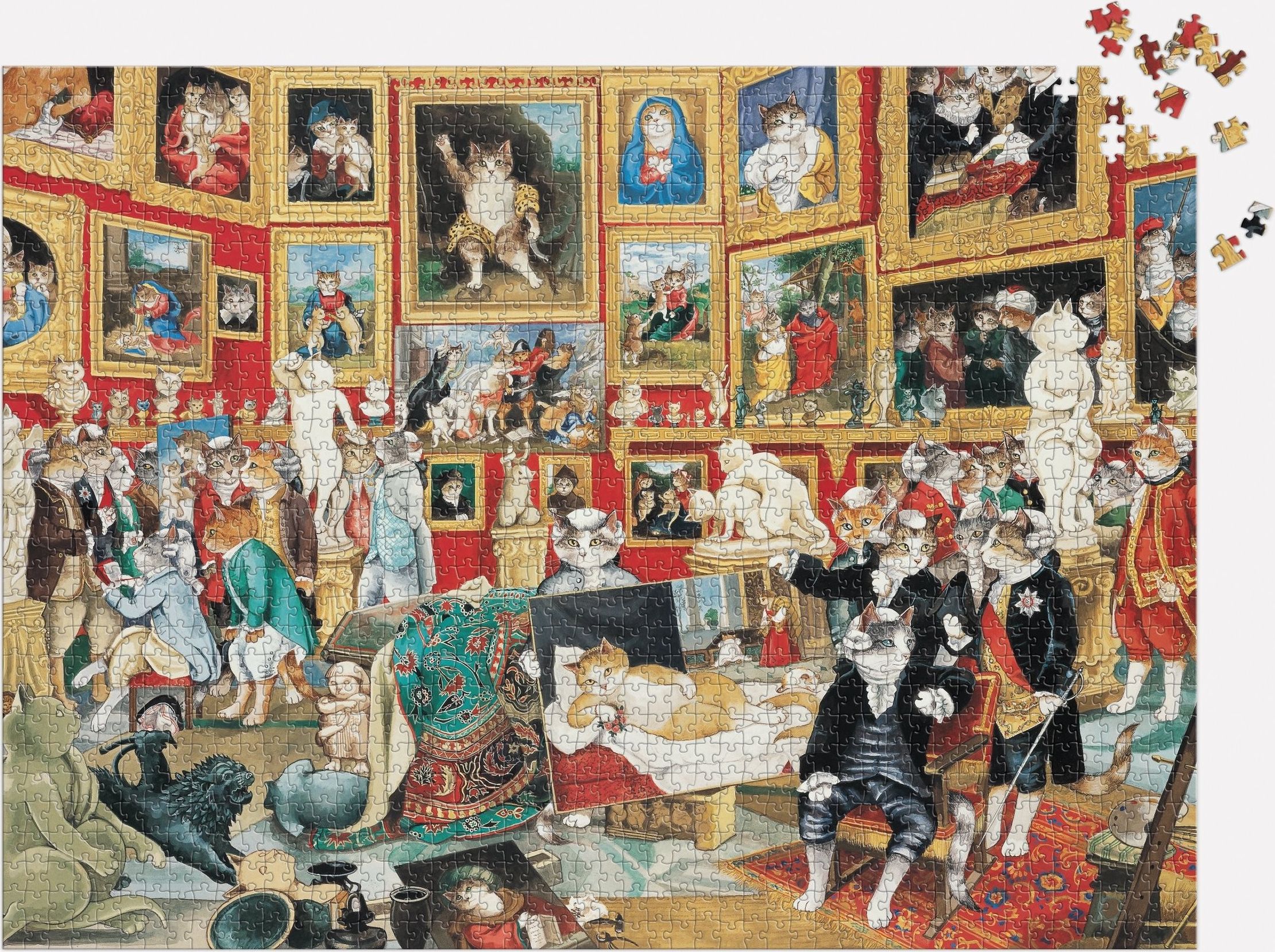 Galison Puzzle Tribuna Uffizi s kočkami 1500 dílků - obrázek 2