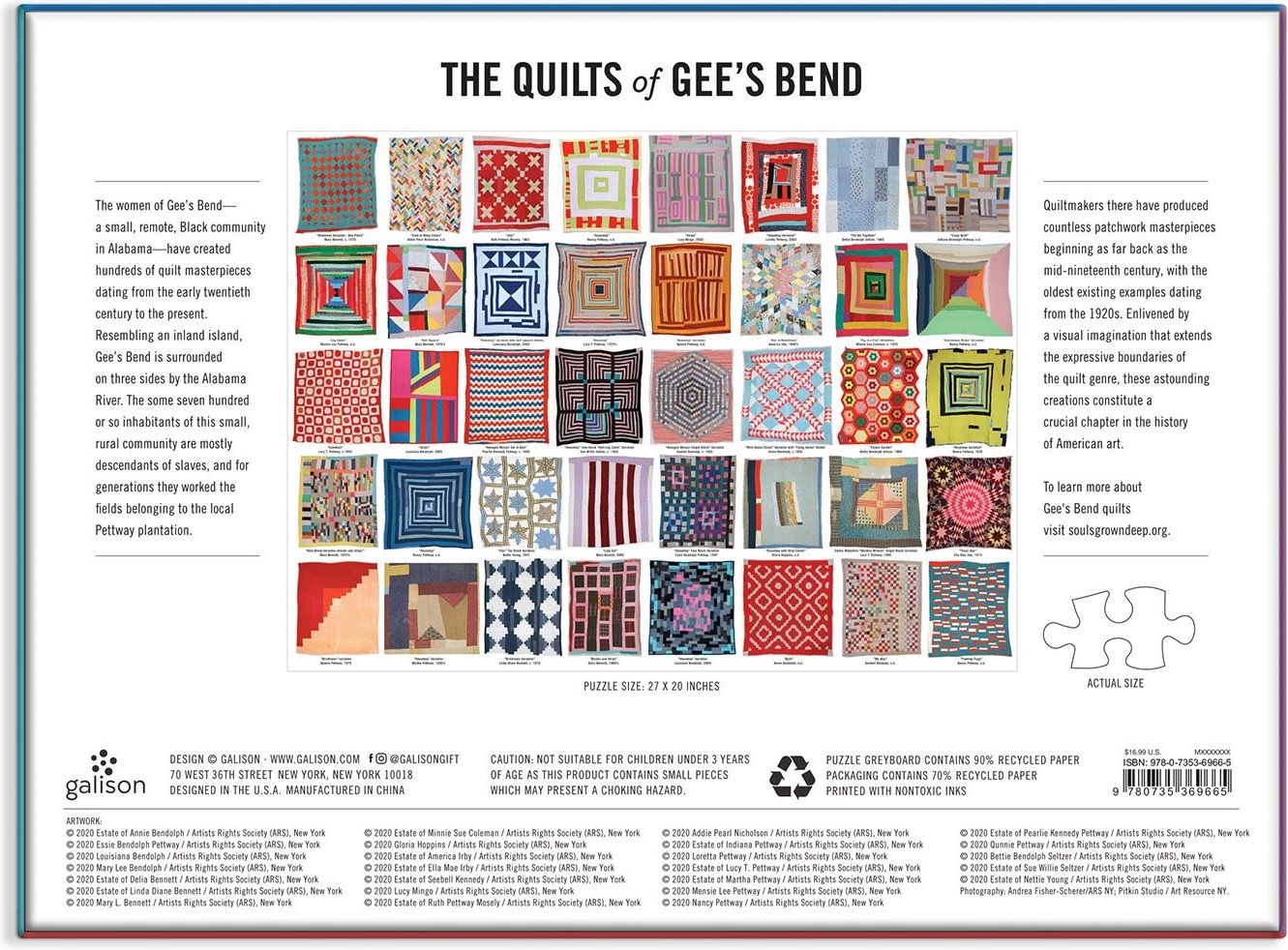 Galison Puzzle Patchworkové deky 1000 dílků - obrázek 4