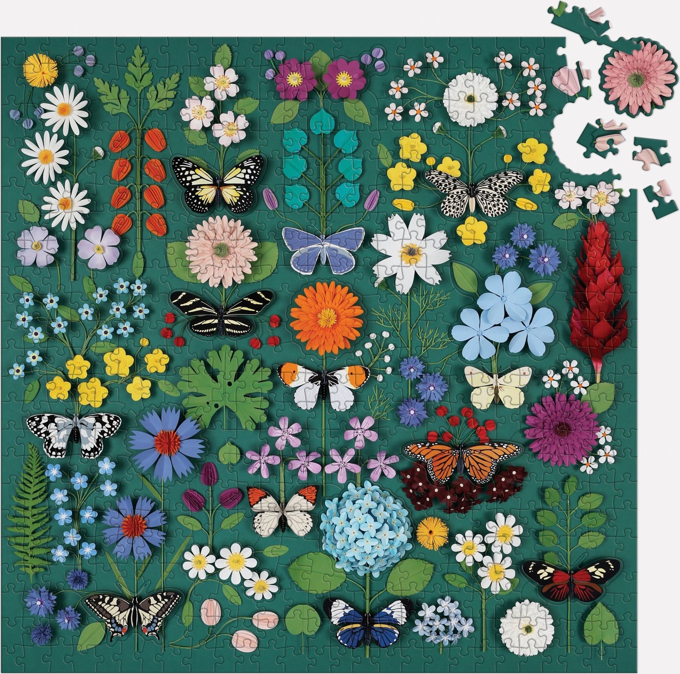 Galison Puzzle Motýlí botanická zahrada 500 dílků - obrázek 3