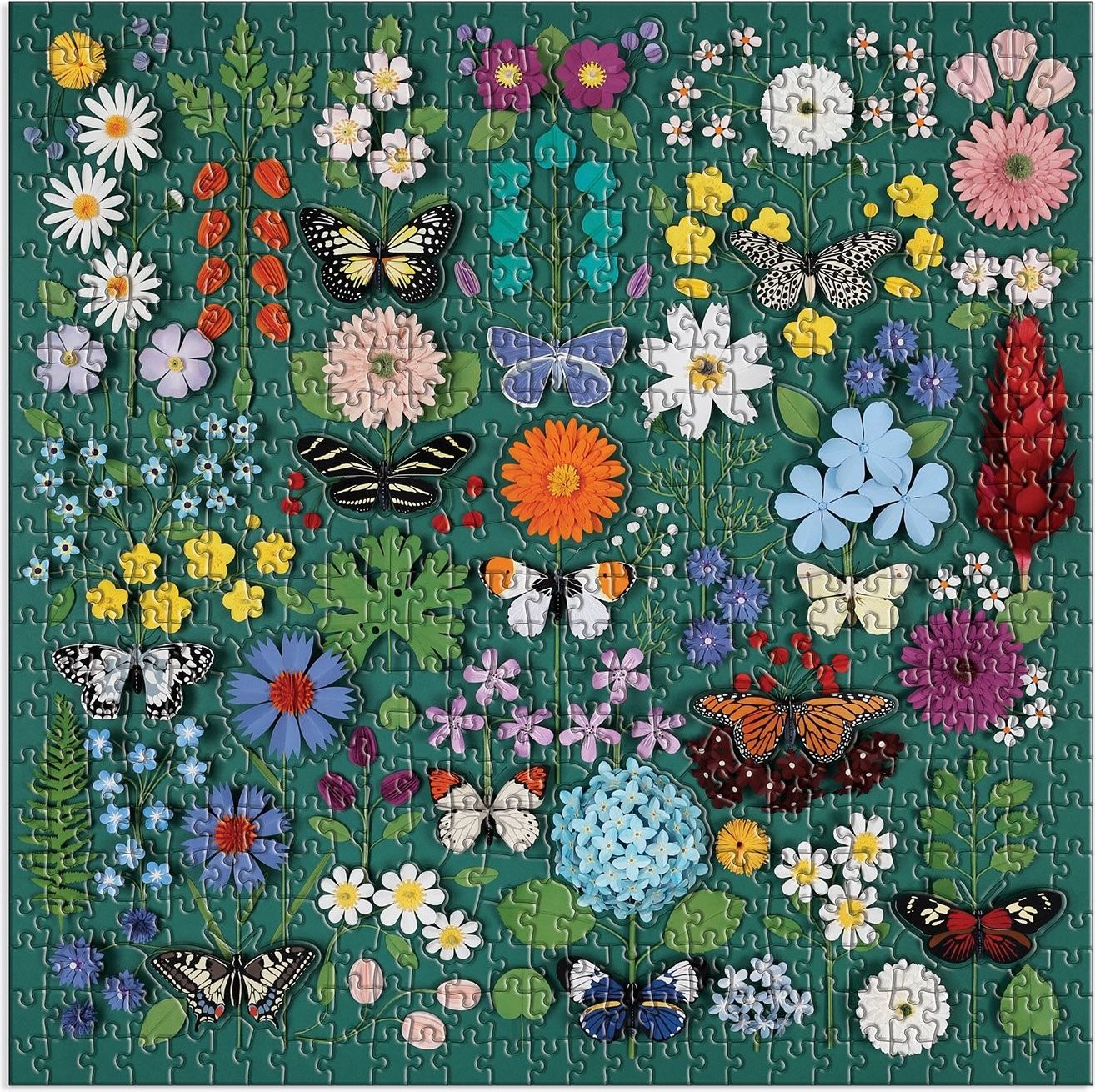 Galison Puzzle Motýlí botanická zahrada 500 dílků - obrázek 4